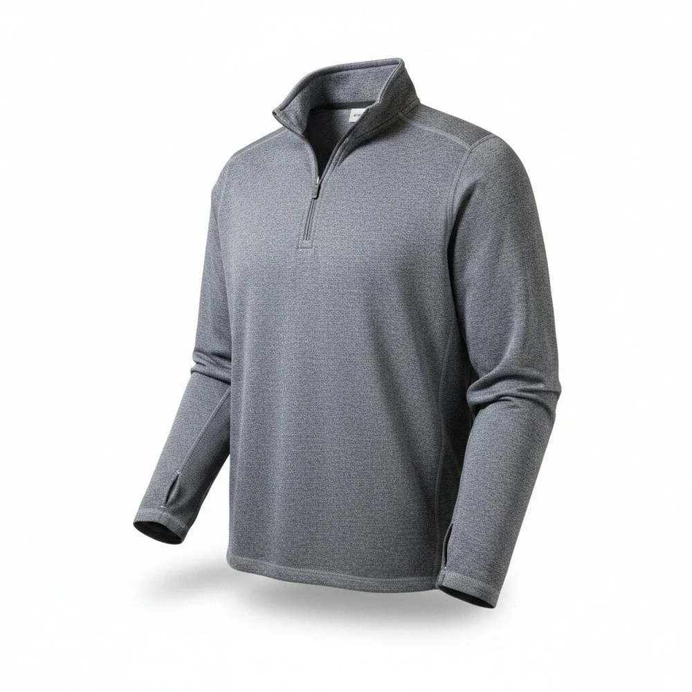 Tommy‎ Bahama IslandZone Mens Full Zip Fleece Jacket Gray Heathered Large